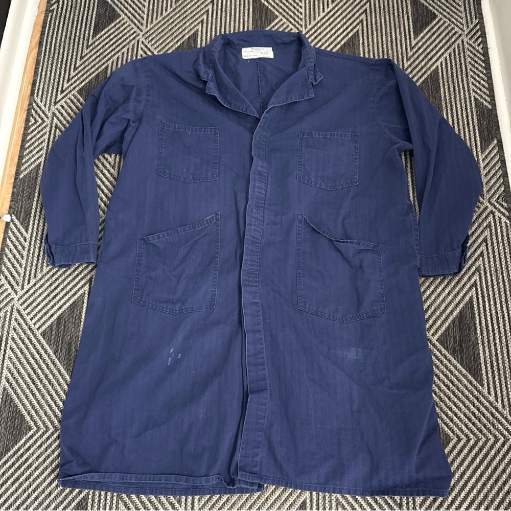 VTG Universal Overall Chicago Stone Cutter Lab Coat Jacket 58 GM Orion Plant